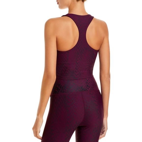 Aqua Womens SM Wine/snake print Fitness Bra Top Athletic NWT - Picture 2 of 2